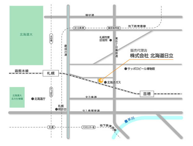 北海道支店マップ